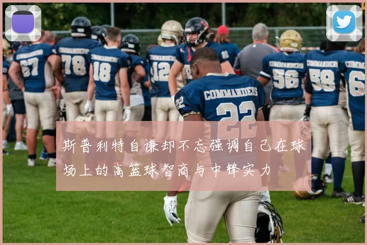 斯普利特自谦却不忘强调自己在球场上的高篮球智商与中锋实力